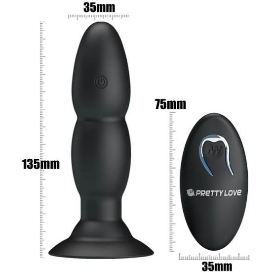 Prettylove Anal Plug 4 Vibration and Rotation