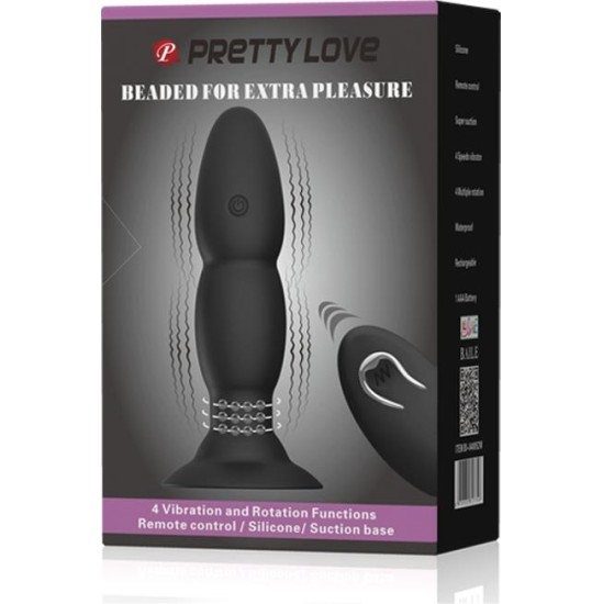 Prettylove Anal Plug 4 Vibration and Rotation