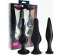 Moove Set of 3 Butt Plugs Black