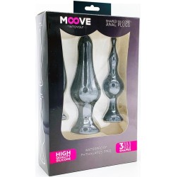 Moove Set of 3 Butt Plugs Black