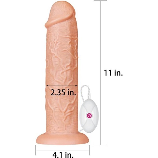 Lovetoy Dildo King 11 with Vibration Flesh