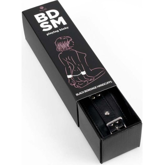 Secretplay 100% Fetish SECRETPLAY - BLACK BONDAGE HANDCUFFS BDSM COLLECTION