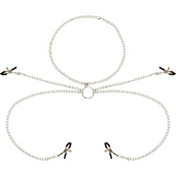 Ohmama Fetish 4 NIPPLE CLAMPS WITH CHAIN NECKLACE