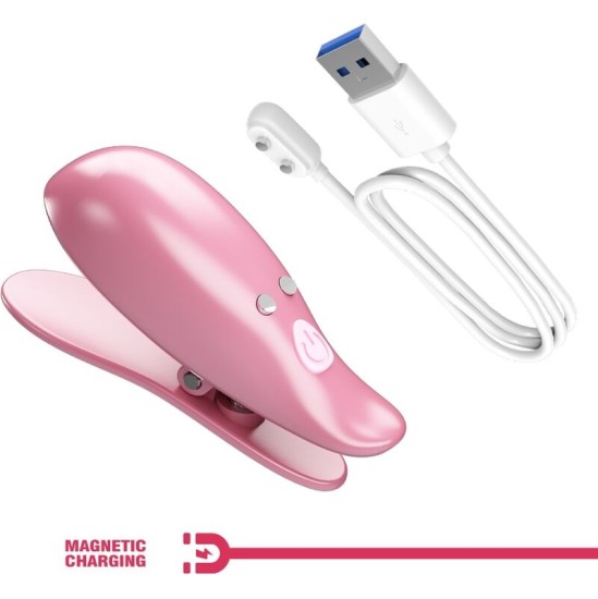 Pretty Love CAILEY NIPPLE CLAMPS 10 VIBRATIONS REMOTE CONTROL PINK