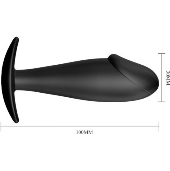 Pretty Love Bottom PRETTY LOVE - ANAL PLUG SILICONE PENIS FORM BLACK