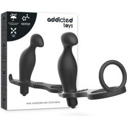 Addicted Toys ANAL PLUG WITH BLACK SILICONE RING 12 CM
