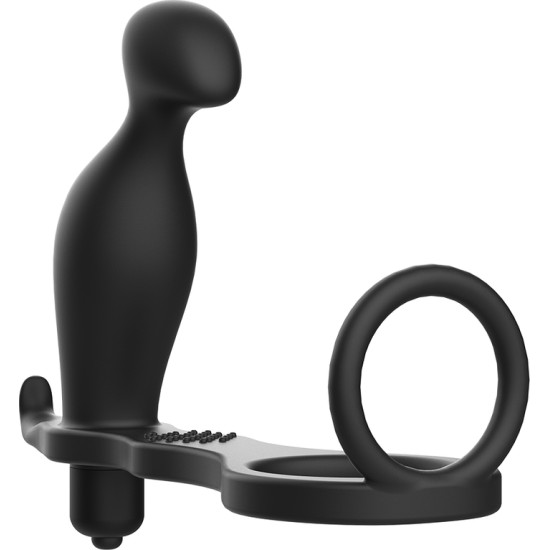 Addicted Toys ANAL PLUG WITH BLACK SILICONE RING 12 CM