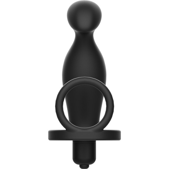 Addicted Toys ANAL PLUG WITH BLACK SILICONE RING 12 CM