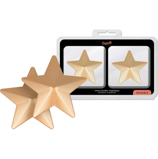 Coquette Accessories COQUETTE CHIC DESIRE - NIPPLE COVERS GOLDEN STARS