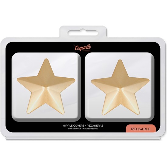 Coquette Accessories COQUETTE CHIC DESIRE - NIPPLE COVERS GOLDEN STARS
