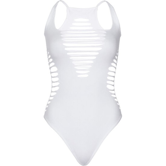 Leg Avenue Teddies LEG AVENUE - BODY THONG RACERBACK WHITE