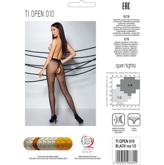 Passion Woman Garter & Stock PASSION - TIOPEN 010 BLACK TIGHTS 3/4 20 DEN