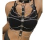 Subblime Fetish SUBBLIME - CHEST HARNESS LEATHER CHAINS BLACK ONE SIZE