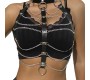 Subblime Fetish SUBBLIME - CHEST HARNESS LEATHER CHAINS BLACK ONE SIZE