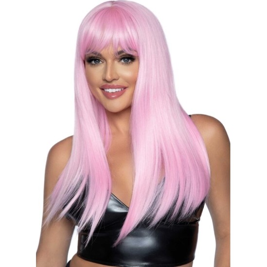 Leg Avenue Accessories LEG AVENUE - LONG STRAIGHT BANG WIG PINK