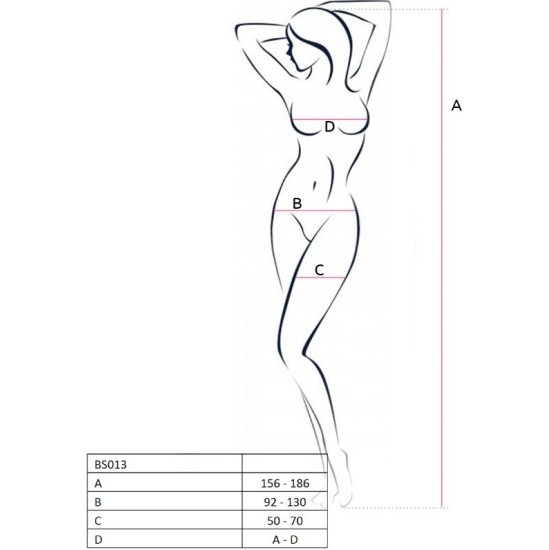 Passion Woman Bodystockings PASSION - WOMAN BS013 WHITE BODYSTOCKING ONE SIZE