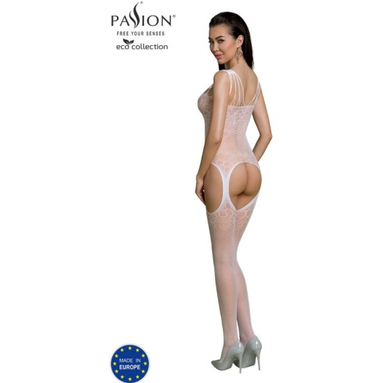 Passion Woman Bodystockings PASSION - ECO COLLECTION BODYSTOCKING ECO BS004 WHITE