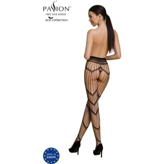 Passion Woman Garter & Stock PASSION - ECO COLLECTION BODYSTOCKING ECO S006 BLACK