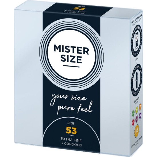 Mister Size CONDOM SIZE M 53 MM (3 UNITS)