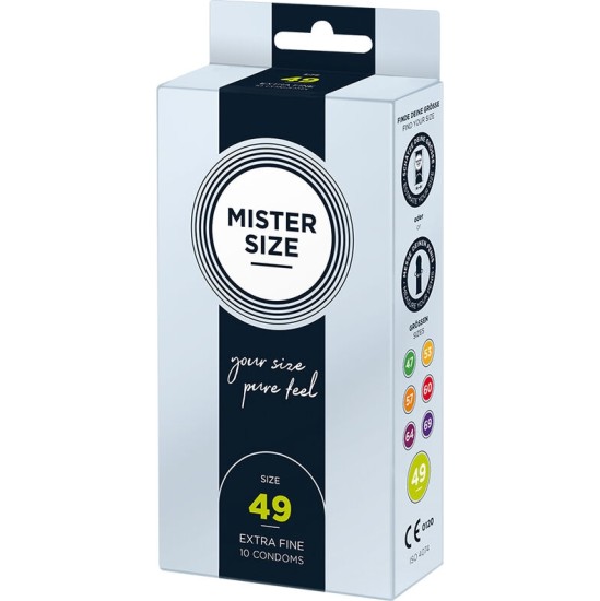 Mister Size CONDOM SIZE S 49 MM (10 UNITS)