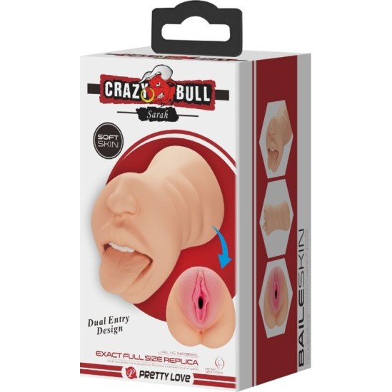 Crazy Bull SARAH VAGINA-SHAPED MASTUBADOR DUAL ENTRY