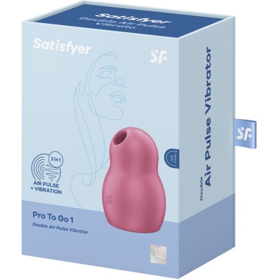 Satisfyer Air Pulse SATISFYER - PRO TO GO 1 DOUBLE AIR PULSE STIMULATOR & VIBRATOR RED