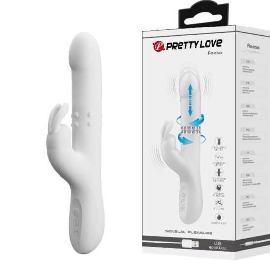 Pretty Love Flirtation PRETTY LOVE - REESE ROTING VIBRATOR SILVER