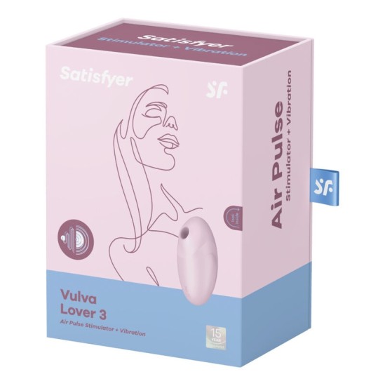 Satisfyer Air Pulse SATISFYER VULVA LOVER 3 AIR PULSE STIMULATOR & VIBRATOR - rozā