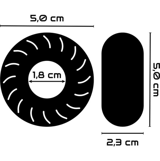 Powering Dzimumlocekļa gredzens 5cm PR08 melns