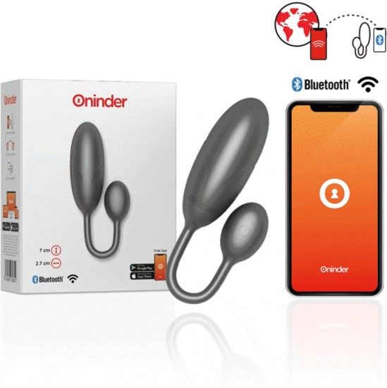 Oninder DENVER VIBRATING EGG BLACK 7 X 2.7 CM FREE APP