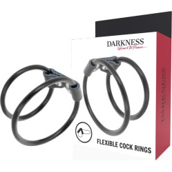 Darkness Sensations DARKNESS – KAHEKORDNE PAINDLIK PEENISE RING