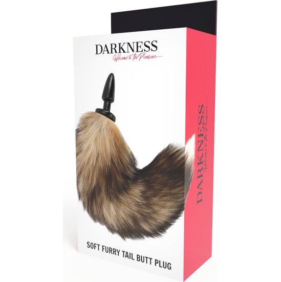 Darkness Anal DARKNESS - NATURAL TAIL WITH SILICONE ANAL PLUG 10 CM