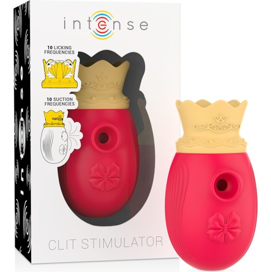 Intense Couples Toys Klitora stimulātors 10 laizīšanas un sūkšanas funkcijas - sarkans