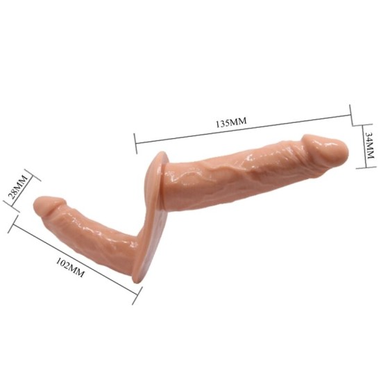 Baile Harness Collection Strap-on biksītes ar dubulto Dildo