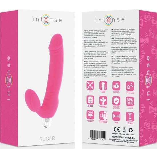 Intense Fun Vibrators ar klitora stimulātoru rozā