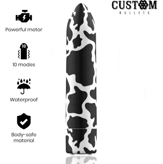 Custom Bullets RECHARGEABLE COW MAGNETIC 10 INTENSITIES