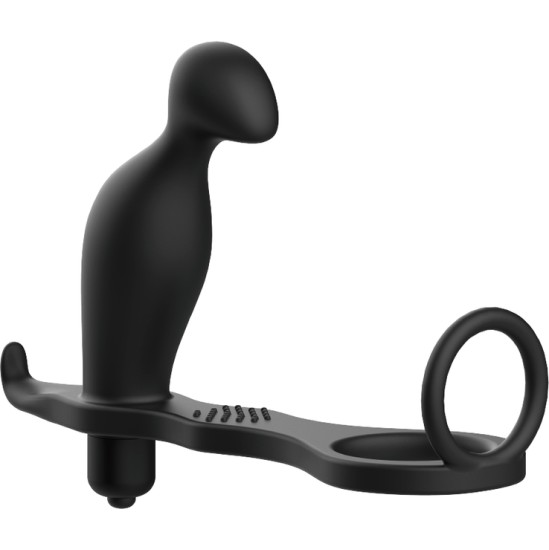 Addicted Toys ANAL PLUG WITH BLACK SILICONE RING 12 CM