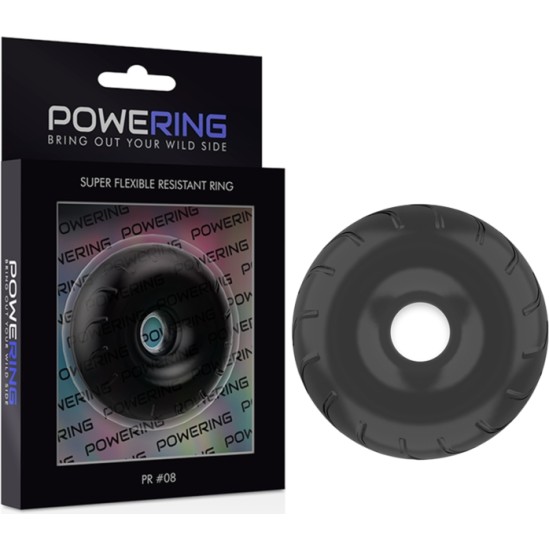 Powering SUPER FLEXIBLE AND RESISTANT PENIS RING 5CM PR08 melns