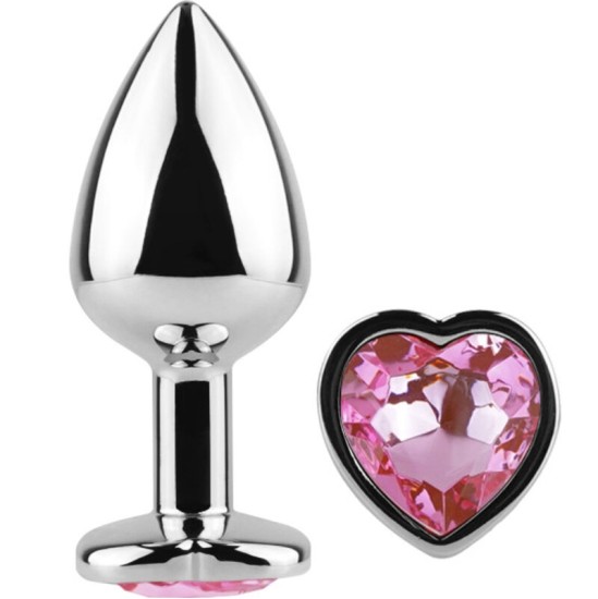 Secretplay Toys SECRET PLAY - METAL BUTT PLUG FUCHSIA HEART SMALL SIZE 7 CM