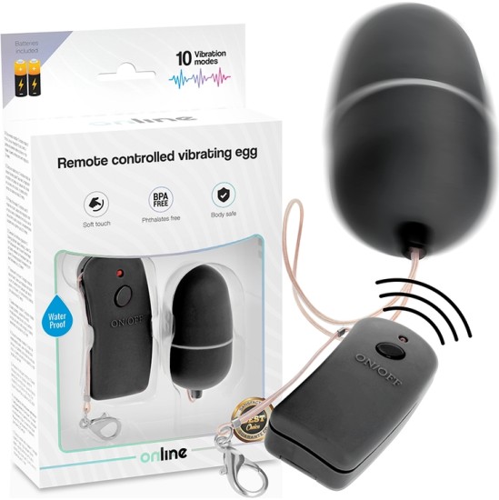 Online VIBRATING EGG WITH BLACK REMOTE CONTROL