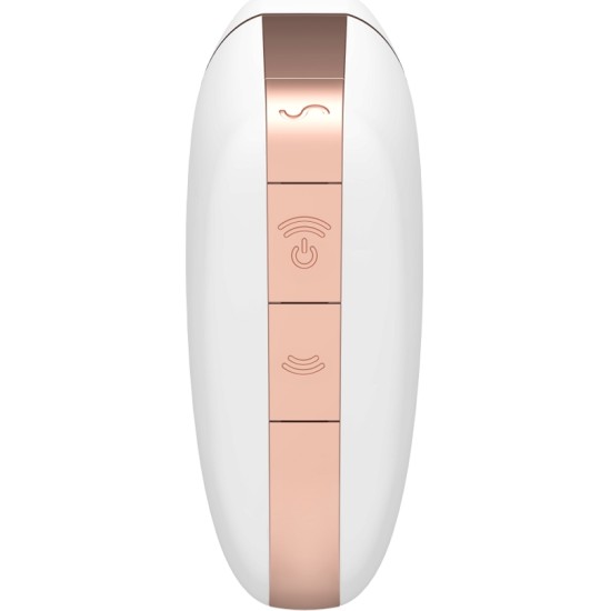 Satisfyer Connect SATISFYER LOVE TRIANGLE AIR PULSE STIMULATOR & VIBRATOR - WHITE