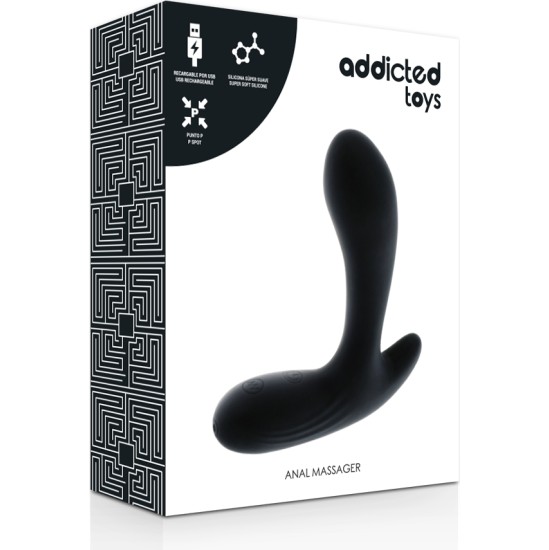 Addicted Toys Anālais spraudnis ar vibrāciju melns