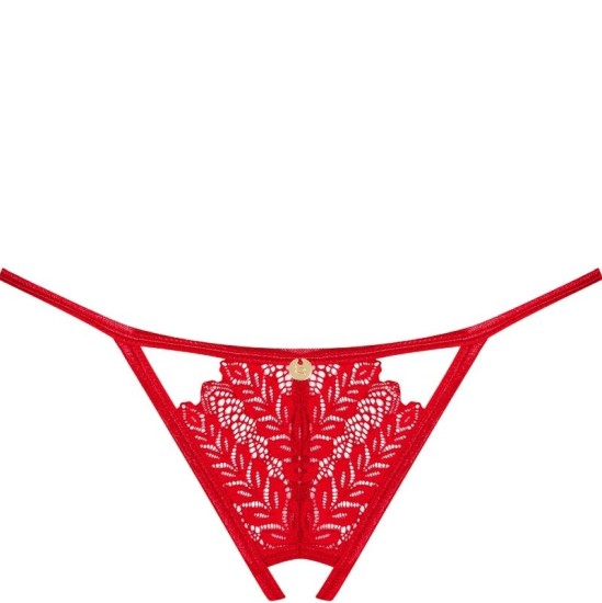 Obsessive Panties & Thong Obsessive - INGRIDIA CROTCHLESS THONG sarkans XS/S