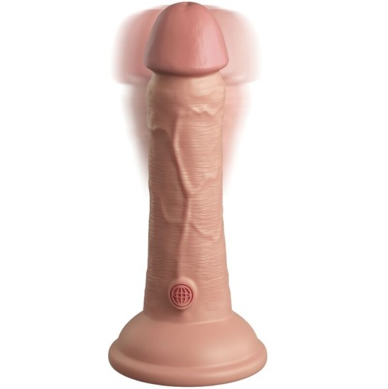 King Cock ELITE - REALISTIC DILDO VIBRATING & SILICONE 15.2 CM