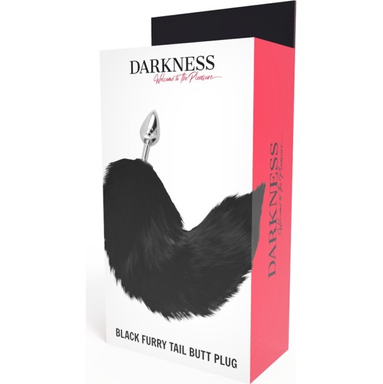 Darkness Anal DARKNESS – HÕBEDANE ANAAALPISK 8 CM MUSTA SABAGA