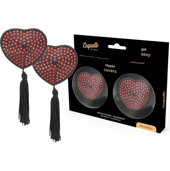 Coquette Accessories COQUETTE CHIC DESIRE - RAUDONI / JUODI SPENŲ UŽDALIMAI