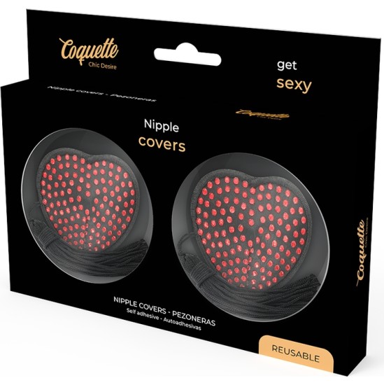 Coquette Accessories COQUETTE CHIC DESIRE - RAUDONI / JUODI SPENŲ UŽDALIMAI