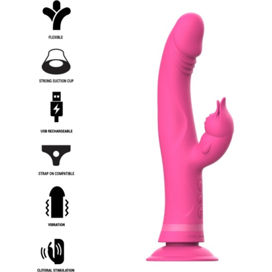 Intense Fun INTENSE™ – JULIO VIBRATOR RABBIT SILICONE rozā