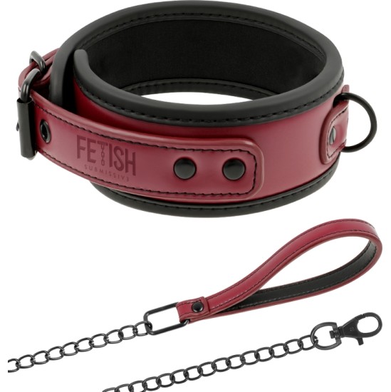 Fetish Submissive Dark Room NEOPRENE LINING CHAIN NECKLACE