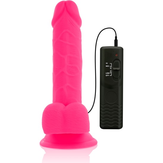 Diversia FLEXIBLE VIBRATING Dildo 20.5 CM - rozā